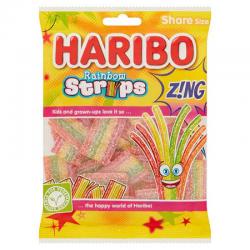 Haribo Rainbow Stripes Sweets 130g Bag - PACK (12) NWT6627P