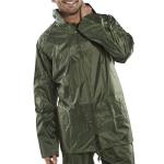 B-Dri Nylon Olive Weatherproof Jacket Large NWT6659-L