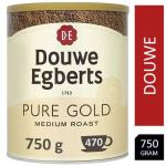 Douwe Egberts Pure Gold Instant Coffee 750g Tin - PACK (6) NWT666P