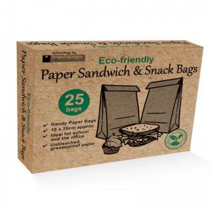 ECO Friendly Paper Sandwich & Snack Bags by TOASTABAGS Grease