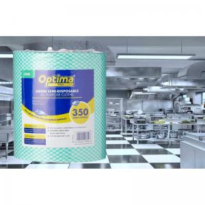 Ramon Hygiene Optima All Purpose, Non Woven Cloth Roll 350 Sheet Green