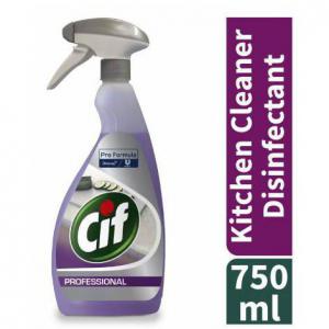 Image of Cif Pro-Formula 2in1 Kitchen Cleaner Disinfectant Spray 750ml NWT6745