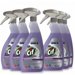 Cif Pro-Formula 2in1 Kitchen Cleaner Disinfectant Spray 750ml - PACK 6