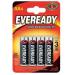 Eveready AA Super Heavy Duty Pack 4s NWT6912