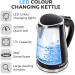 Tower T10012 LED Colour Changing Kettle, 1.7L, 2200W, Black NWT6915
