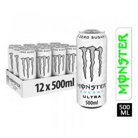 Monster Energy Ultra White Cans 12x500ml NWT6920