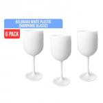 Belgravia White Plastic Champagne Glasses Pack 6s NWT6924