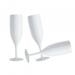 Belgravia White Plastic Champagne Flutes Pack 6s NWT6926