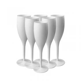 Belgravia White Reusable Plastic Champagne Flutes Pack 6’s (3306) NWT6926