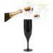 Belgravia Black Plastic Champagne Flutes Pack 6’s NWT6927