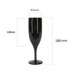 Belgravia Black Plastic Champagne Flutes Pack 6s NWT6927