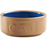 Cane & Blue Lettered Cat Bowl 13cm NWT6952