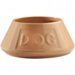 This photograph showcases the Rayware Group Pet Supplies Mason Cash Cane Non-Tip Lettered Dog Bowl, measuring 21cm in diameter. Its glossy finish and intricate lettering add a touch of elegance to this practical yet stylish dog bowl. The non-tip feature ensures mess-free meal times for your furry friend.