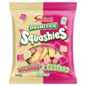 Swizzels Drumstick Squashies Rhubarb & Custard 140g NWT6965P