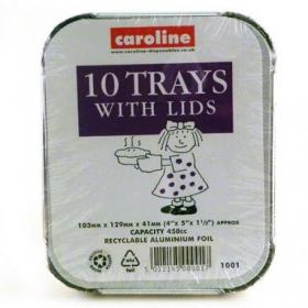 Caroline Foil Trays 450cc Pack 10s (1001) NWT6971
