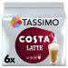 Tassimo Costa Latte Pods 12s (6 Drinks) NWT699