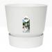 Elho Greenville Round INDOOR Pot & Base WHITE 16cm NWT7020