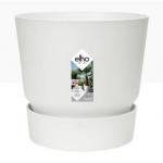 Elho Greenville Round Pot & Base WHITE 16cm - PACK (5) NWT7020P