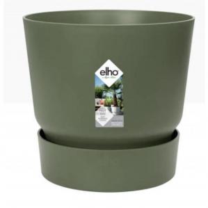 Elho Greenville Round Pot & Base LEAF GREEN 16cm NWT7021