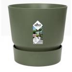 Elho Greenville Round Pot & Base GREEN 16cm NWT7021
