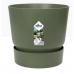 Elho Greenville Round Pot & Base LEAF GREEN 16cm - PACK (5) NWT7021P