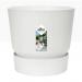 Elho Greenville Round Pot & Base WHITE 20cm NWT7024