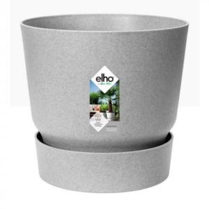 Image of Elho Greenville Round Pot & Base LIVING CONCRETE 20cm - PACK 5