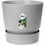 Elho Greenville Round INDOOR Pot & Base LIVING CONCRETE 30cm NWT7034