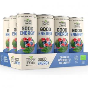 Image of Good Earth Good Energy Raspberry & Blueberry Energy Drink 12x250ml