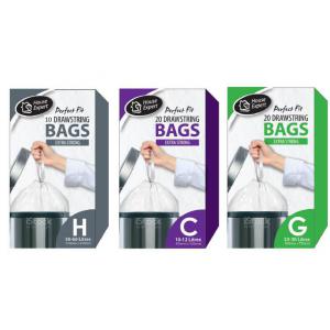 Perfect Fit White Peddle Bin Liners Size C 10-12 Litre Pack 20s