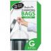 Perfect Fit White Peddle Bin Liners Size G 23-30 Litre Pack 20s NWT7167