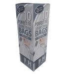 Perfect Fit White Peddle Bin Liners Size H 50-60 Litre Pack 10s NWT7168