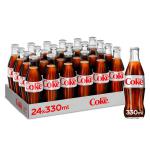 Coca Cola Diet GLASS Bottles 24x330ml NWT7189