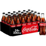 Coca Cola Zero GLASS Bottles 24x330ml NWT7190