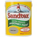 Sandtex Ultra Smooth Masonry Paint 5 Litre French Grey NWT7202