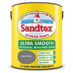 Sandtex Ultra Smooth Masonry Paint 5 Litre Slate Grey NWT7203