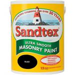 Sandtex Ultra Smooth Masonry Paint 5 Litre Black NWT7204