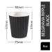 Belgravia 25cl8oz Triple Walled Black Ripple Cups 25s NWT728