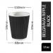 Belgravia 12oz Triple Walled Black Ripple Paper Cups 25s - PACK (20) NWT729P