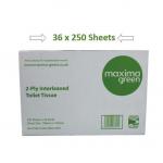 Maxima White 2-Ply 065887 Bulk Pack Toilet Tissue 300 Sheets (30 Pack) NWT7322