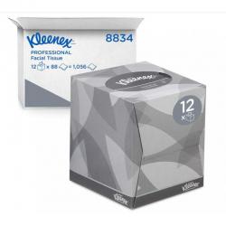 Kleenex Facial Tissue Cube 8834, 2 Ply Boxed Tissues, 12 Tissue Boxes x 88 NWT7344
