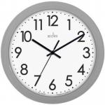 Acctim Abingdon Grey Wall Clock 25.5cm NWT7359