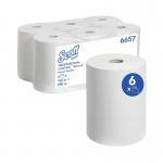 Scott 1-Ply Slimroll Hand Towel Roll White, Pack of 6, 6657 NWT7367