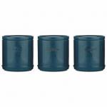 Accents Tea/Coffee/Sugar Canisters Set in TEAL NWT7383