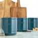 Accents TeaCoffeeSugar Canisters Set in TEAL NWT7383
