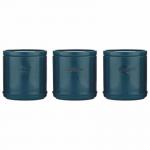 Accents Teal TeaCoffeeSugar Canisters 3 Set NWT7383