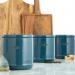 Accents TeaCoffeeSugar Canisters Set in TEAL - PACK (4) NWT7383P