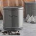 Accents Tea/Coffee/Sugar Canisters Set in CHARCOAL NWT7384