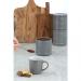 Accents Tea/Coffee/Sugar Canisters Set in CHARCOAL NWT7384