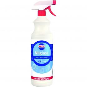 Nilco Nilglass Professional H3 Glass & Mirror Cleaner 1 Litre - PACK (6) NWT7408P